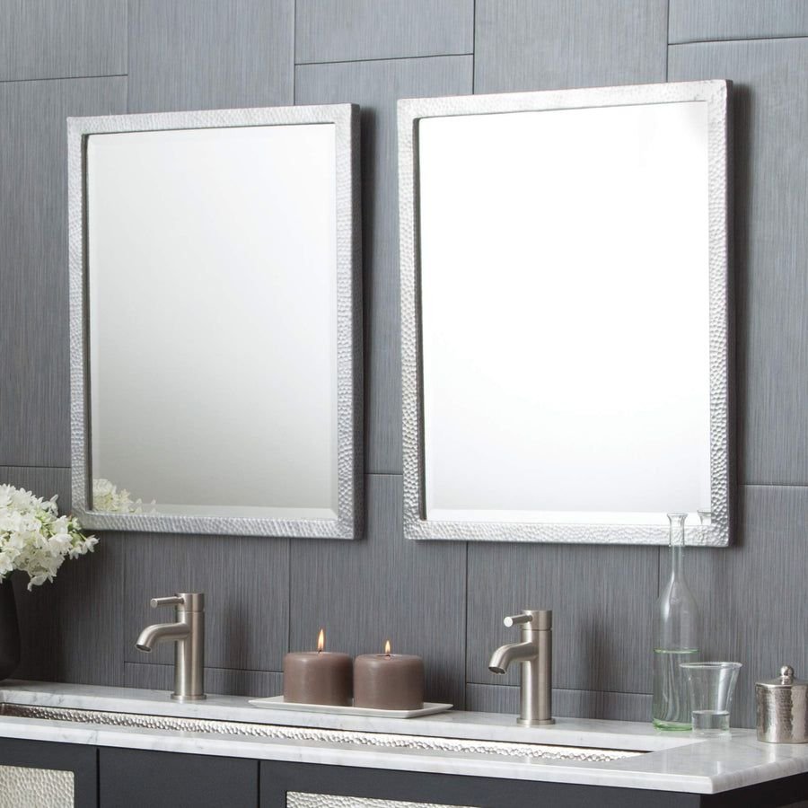 Bathroom idea with the Native Trails MR520 Divinity Rectangular Wall Mirror, Small, Hammered, Native Trails