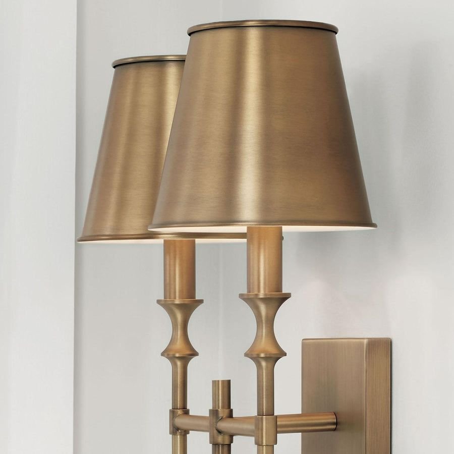 Bathroom idea with the Capital Lighting 649721AD-708 Whitney 2 Light Sconce Aged Brass, Capital Lighting