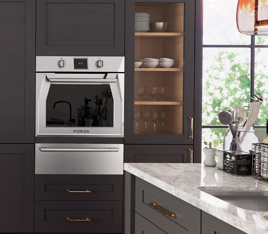 Kitchen idea with the Forza 30-Inch Single Dual Convection Electric Wall Oven (FOSP30S), Forza