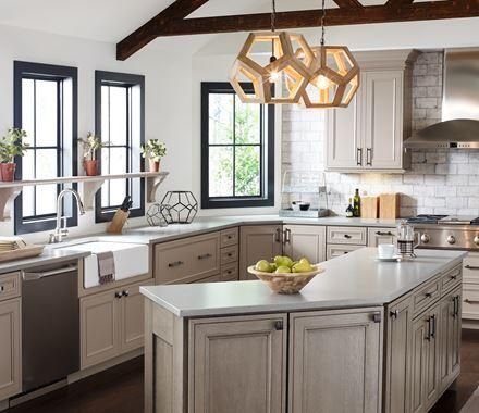 Kitchen idea with the Amerock Cabinet Knob Gunmetal 1-1/4 inch (32 mm) Length Davenport 1 Pa, Amerock