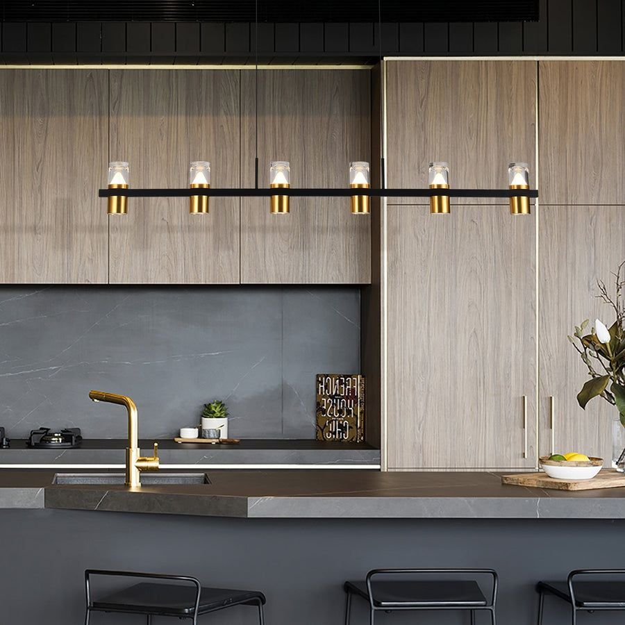 Living room idea with the VONN Artisan Ellegi VMC34247BL 47" Integrated LED ETL Certified Pendan, VONN