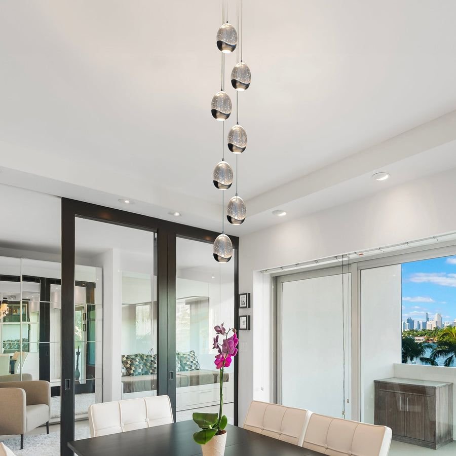 Living room idea with the VONN Artisan Venezia VAC3207CH 7-Light Integrated LED ETL Certified Pe, VONN