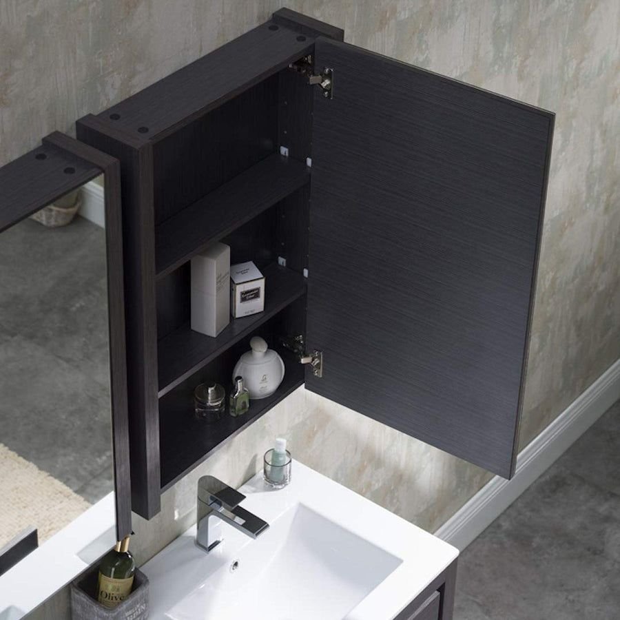Bathroom idea with the Blossom Milan 48" 2-Door 2-Drawer Silver Gray Freestanding Vanity With, Blossom