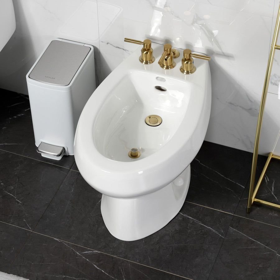 Bathroom idea with the Concord KB6327DL Three-Handle Vertical Spray Bidet Faucet with Brass P, Kingston Brass