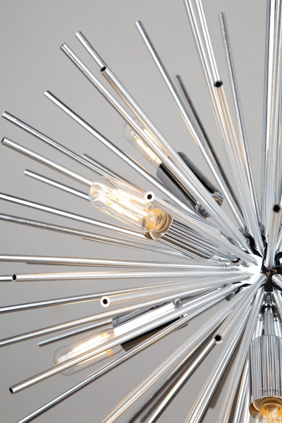 Living room idea with the Sunburst Starburst Chandelier, Artcraft