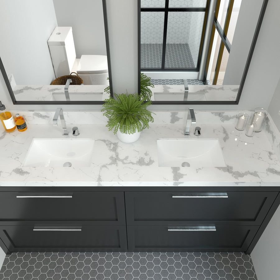 Bathroom idea with the Nantucket Sinks UM-159-W Undermount Ceramic Sink In White, Nantucket Sinks
