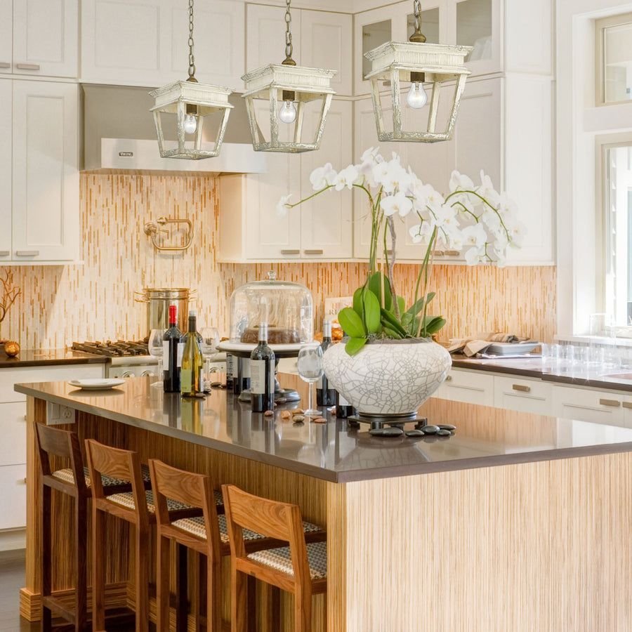 Living room idea with the Haiden Mini-Pendant Pendant in Burnished Chestnut, Golden Lighting