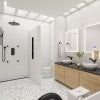 Bathroom idea with the 24" x 32" Single Door LED Light Medicine Cabinet, ALFI