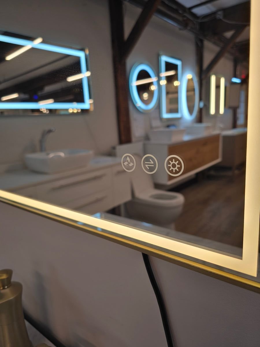 Bathroom idea with the Blossom 30" Copenhagen Freestanding Bath Single Sink Vanity, Navy Blue, Showroom