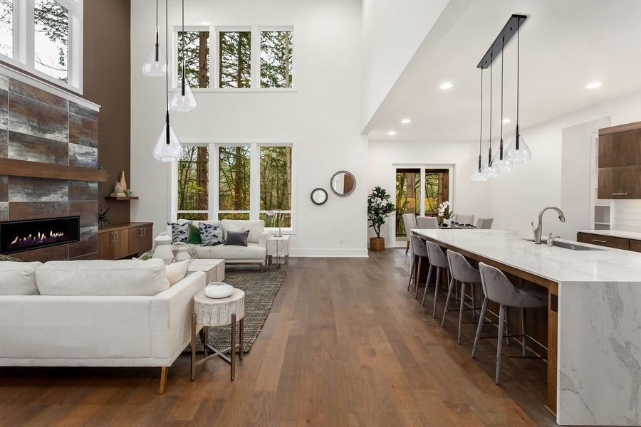 Living room idea with the Conic Island Light, Artcraft
