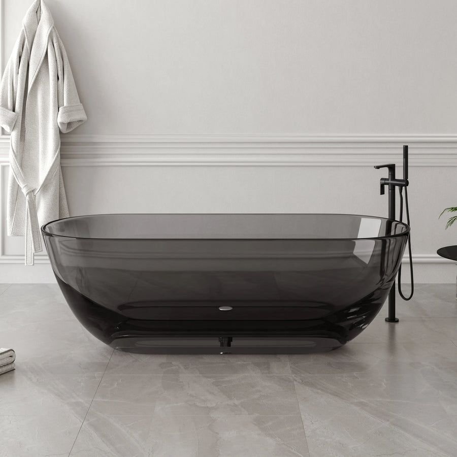 Bathroom idea with the New England Home Goods Anse 69" Freestanding Tub in Gray, New England Home Goods