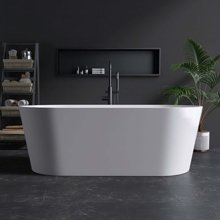 Bathroom idea with the New England Home Goods 67" Lumina Freestanding acrylic bathtub, New England Home Goods