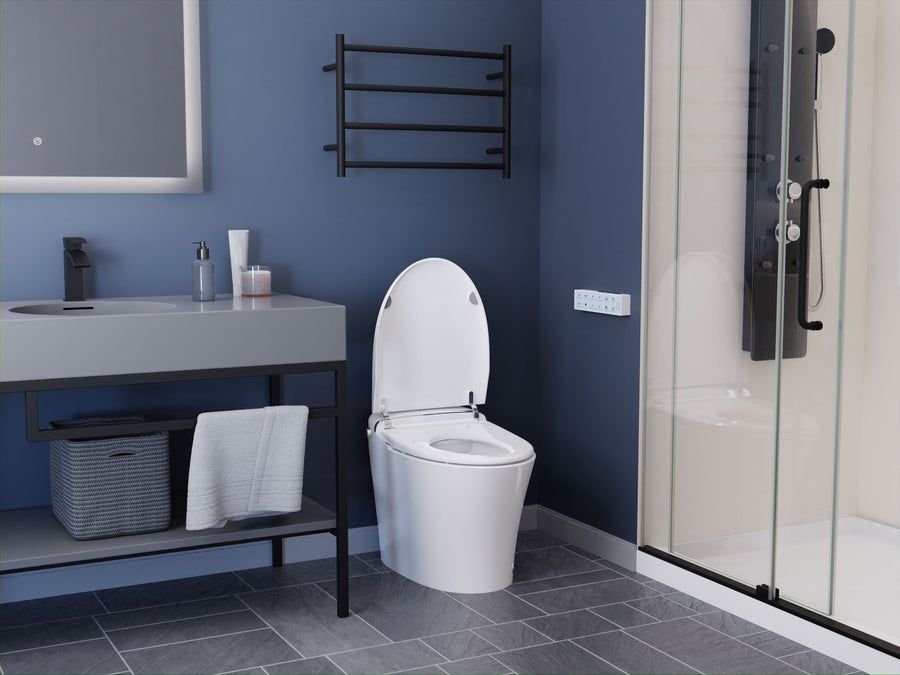 Bathroom idea with the ENVO Aura Smart Toilet Bidet with Remote & Auto Flush, ENVO