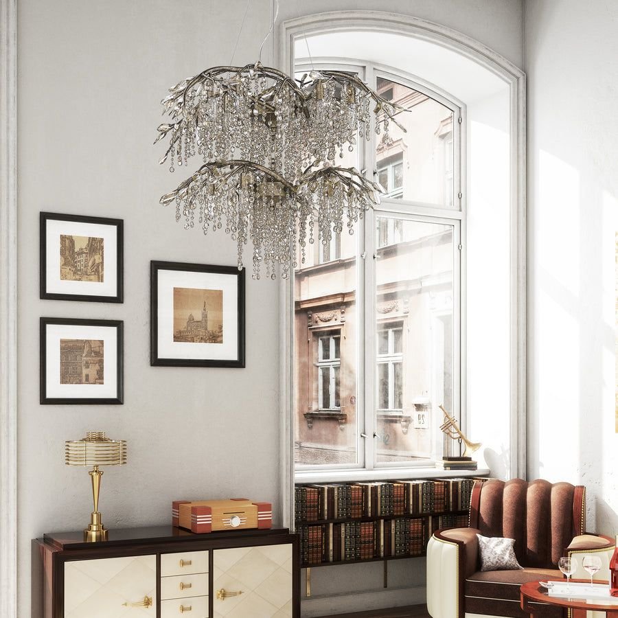 Living room idea with the Autumn Twilight 2 Tier, Golden Lighting