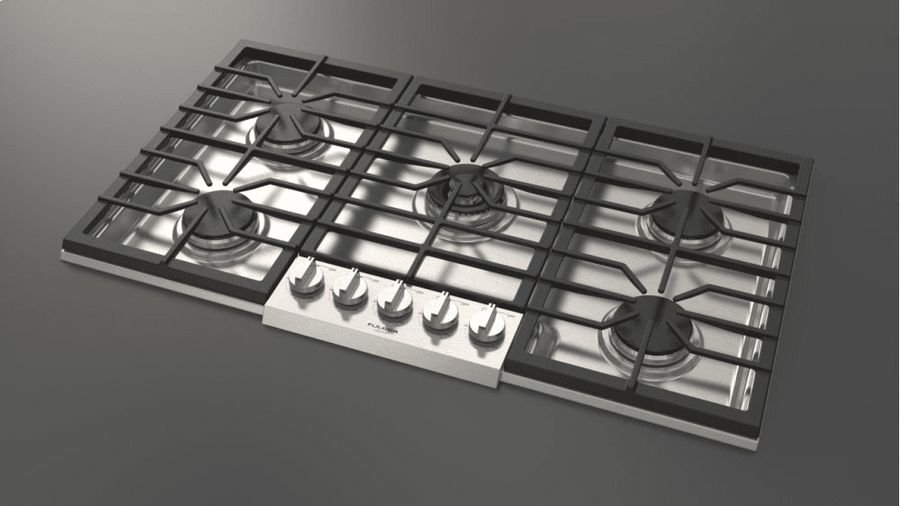 Kitchen idea with the 36" Sofia Gas Cooktop, 5 Brass Burners, Fulgor Milano