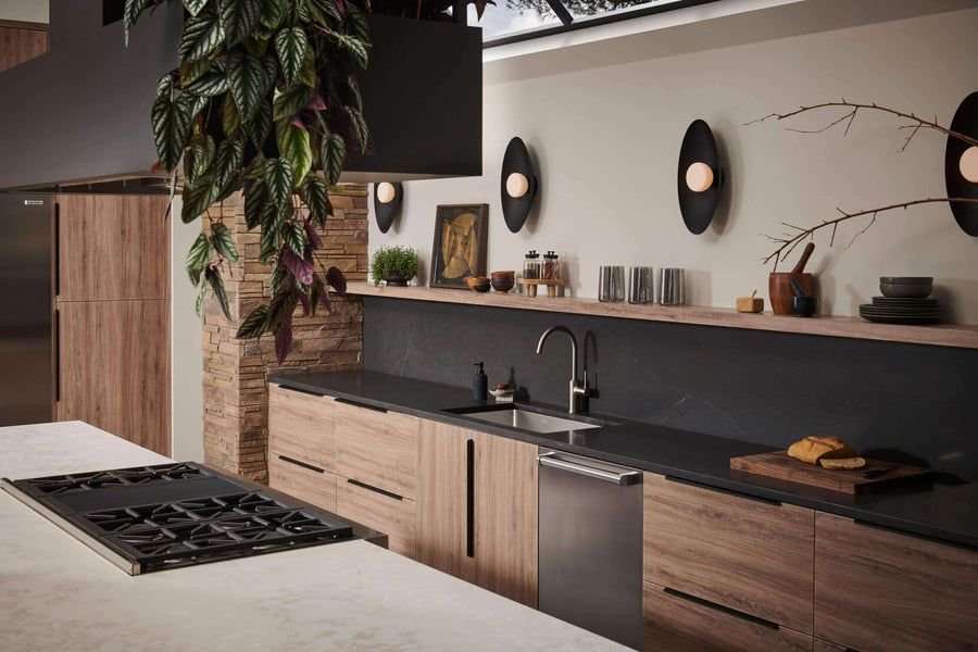 Kitchen idea with the Ruvati 30-inch Low-Divide Undermount Rounded Corners 60/40 Double Bowl, Ruvati