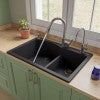 Kitchen idea with the Brushed Nickel Square Gooseneck Pull Down Kitchen Faucet, ALFI