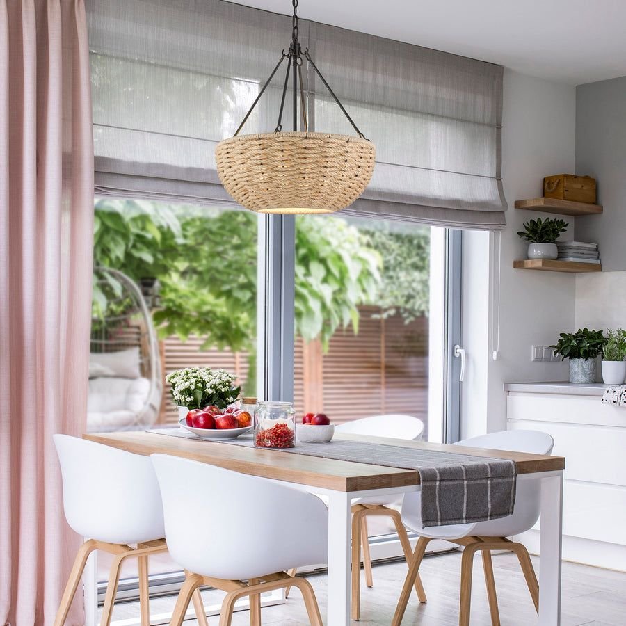 Kitchen idea with the Hathaway 4-Light Pendant in Matte Black, Golden Lighting