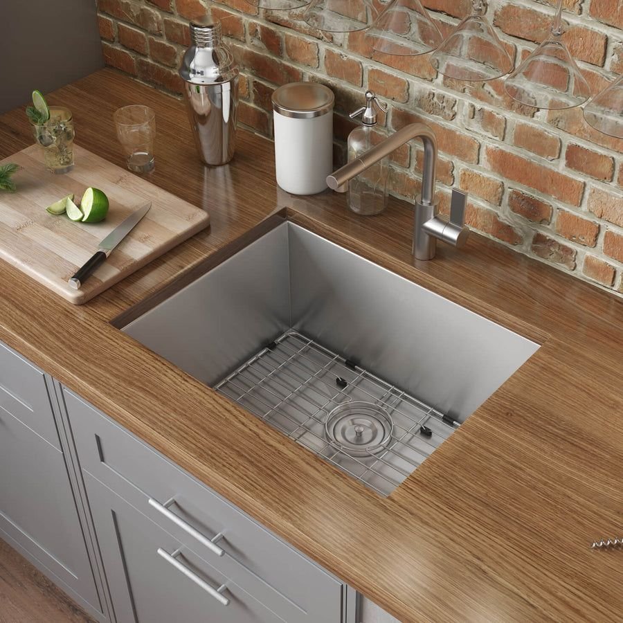 Kitchen idea with the Ruvati 23-inch Undermount 16 Gauge Zero Radius Kitchen Sink Stainless, Ruvati