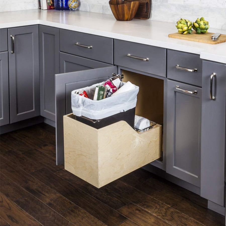 Kitchen idea with the Hardware Resources CAN-WBMS35G Single 35 Quart Wood Bottom-Mount Soft, Hardware Resources