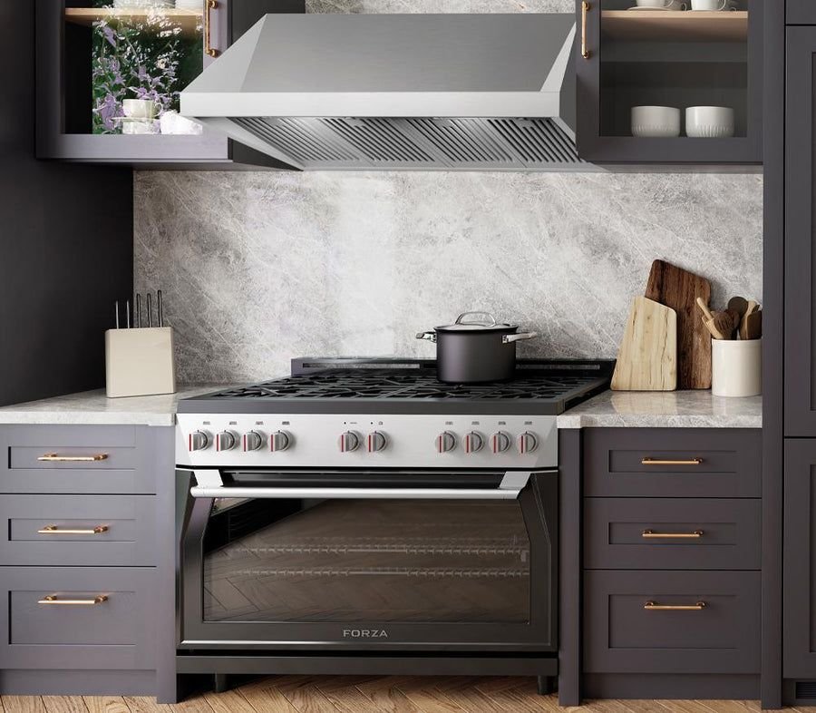Kitchen idea with the Forza 48-Inch Professional Range Hood, Forza