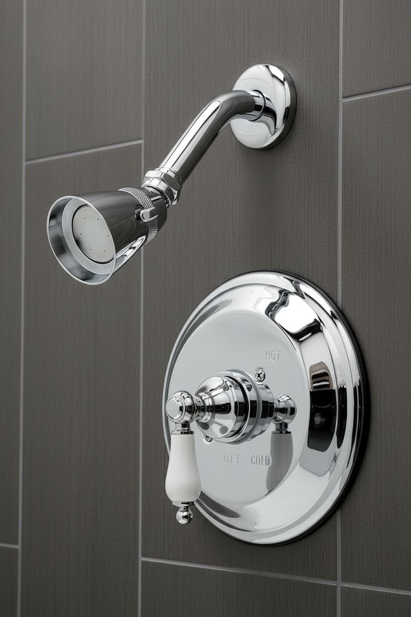 Bathroom idea with the New England Home Goods Vintage Wall-Mount Tub Faucet with Hand Shower, New England Home Goods