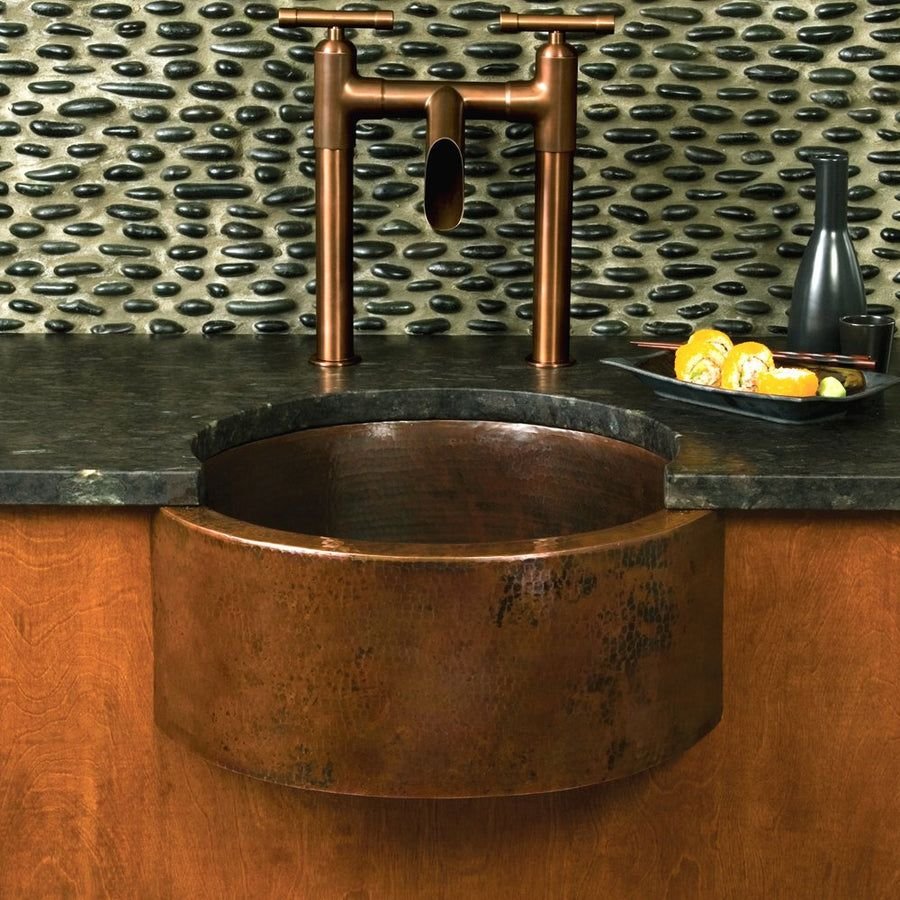 Kitchen idea with the Native Trails CPS214 Fiesta Apron-Front Bar/Prep Sink, Antique Copper, Native Trails