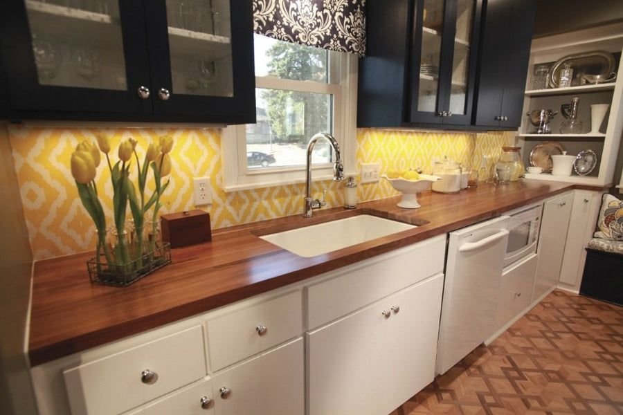 Kitchen idea with the John Boos WALKCT-BL13330-O Blended Walnut Butcher Block Countertop, John Boos