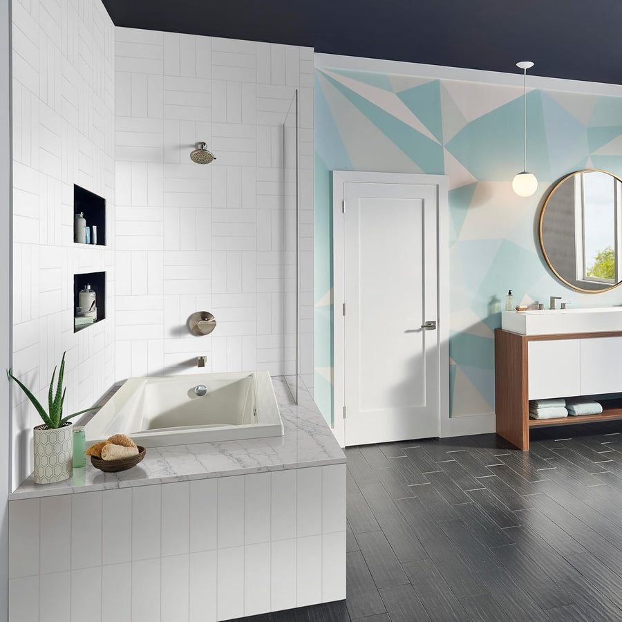 Tile idea with the Metro White 4 in. x 12 in. Glossy Ceramic Wall Tile (Case), MSI