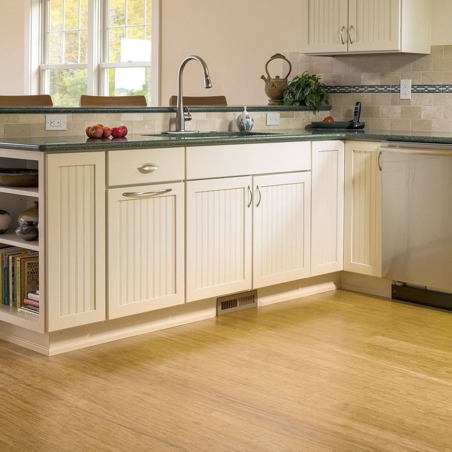Tile idea with the CALI Natural Wide Click Bamboo 9/16" (Covers 21.5 SQFT) 7014007100, CALI