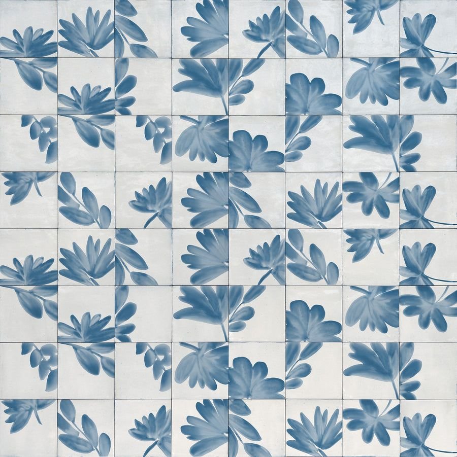 Kitchen idea with the Marazzi Rice Bianco Deco Blossom Square 6x6 Glossy Wall Tile, Marazzi