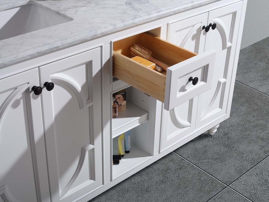 Bathroom idea with the Odyssey 60" White Double Sink Bathroom Vanity Cabinet Laviva 313613-60, Laviva
