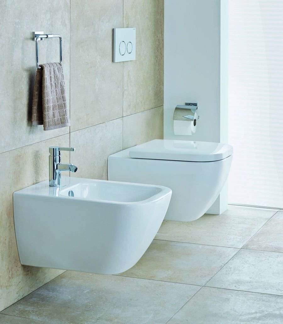 Bathroom idea with the Duravit 2222090092 white Toilet WM 540mm Happy D.2 washdown, rimless, Duravit