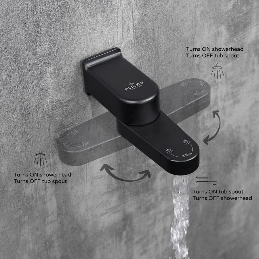 Bathroom idea with the PULSE ShowerSpas 3011-TS-MB Bathtub Spout Valve with Diverter, 1/2" NP, Pulse ShowerSpas
