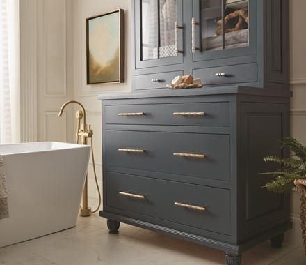 Kitchen idea with the Amerock Cabinet Pull Golden Champagne 6-5/16 inch (160 mm) Center to C, Amerock