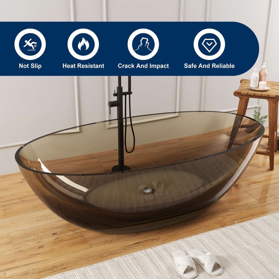 Bathroom idea with the New England Home Goods Adams 71" Freestanding Tub in White, New England Home Goods