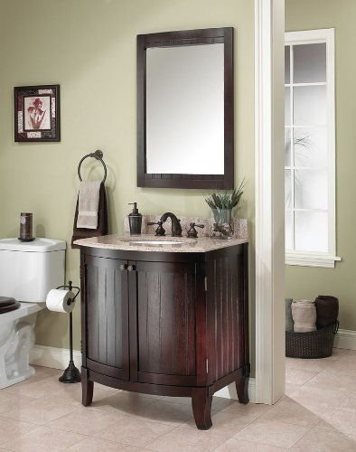 Bathroom idea with the Foremost BLCM-2434 Bellani Dark Cherry Bathroom Mirror, Foremost