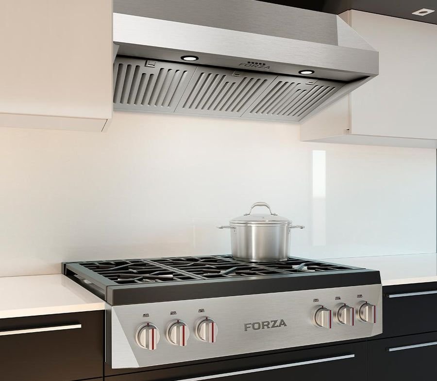 Kitchen idea with the Forza 36-Inch Professional Rangetop in Stainless Steel (FRT366GN), Forza