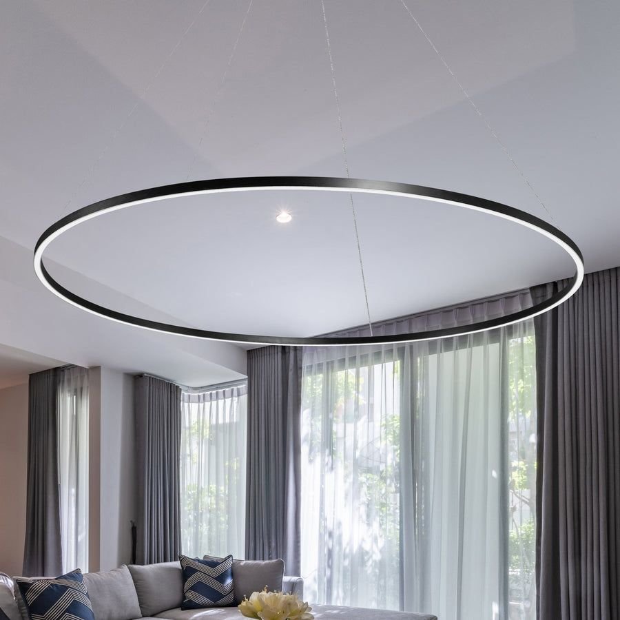 Living room idea with the VONN Tania VMC34960BL 60" Integrated LED ETL Certified Chandelier, Hei, VONN