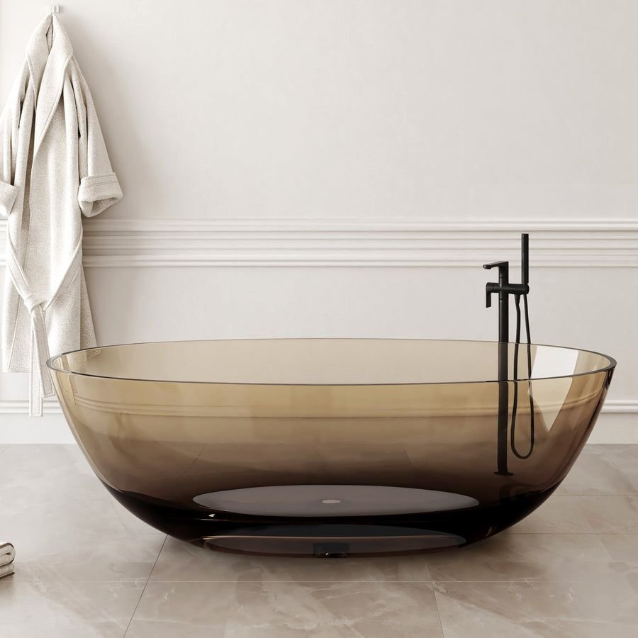 Bathroom idea with the New England Home Goods Adams 71" Freestanding Tub in White, New England Home Goods