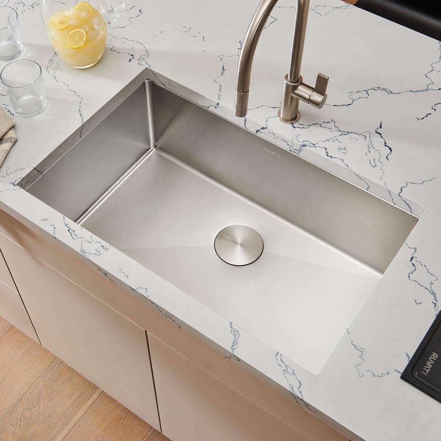 Kitchen idea with the Ruvati 32-inch Undermount 16 Gauge Rounded Corners Kitchen Sink Stainl, Ruvati
