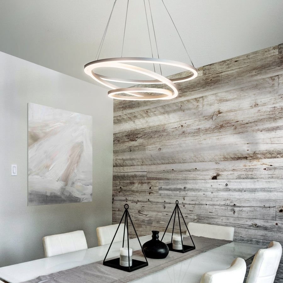 Living room idea with the VONN Tania Trio VMC32500AL 32" Integrated LED ETL Certified Chandelier, VONN