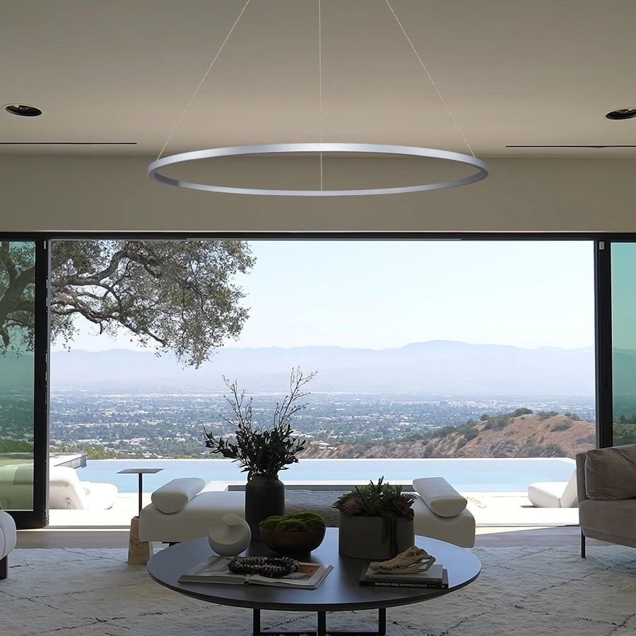 Living room idea with the VONN Tania VMC34912AL 51" ETL Certified Integrated LED Chandelier Heig, VONN