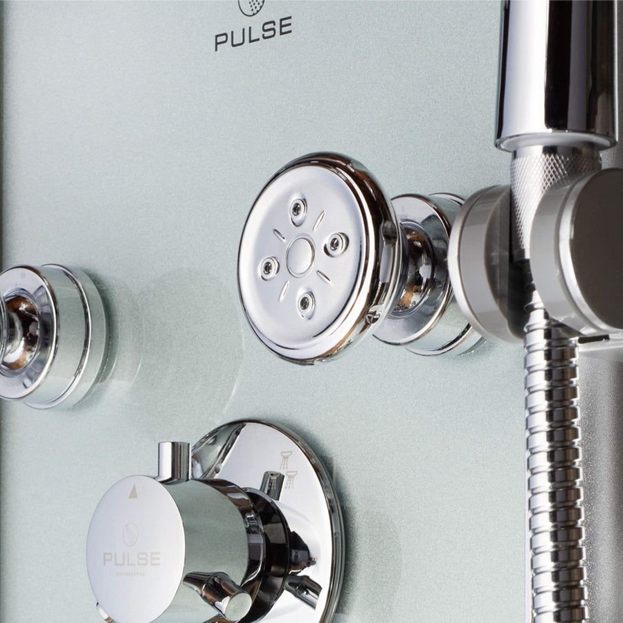 Bathroom idea with the PULSE ShowerSpas 1013-GL Kihei II ShowerSpa Panel with 8" Rain Showerh, Pulse ShowerSpas