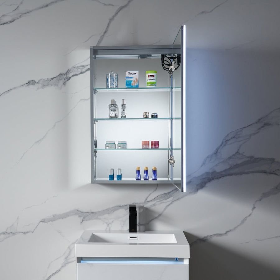 Bathroom idea with the Blossom Pollux 20X32 Right LED Medicine Cabinet, Blossom