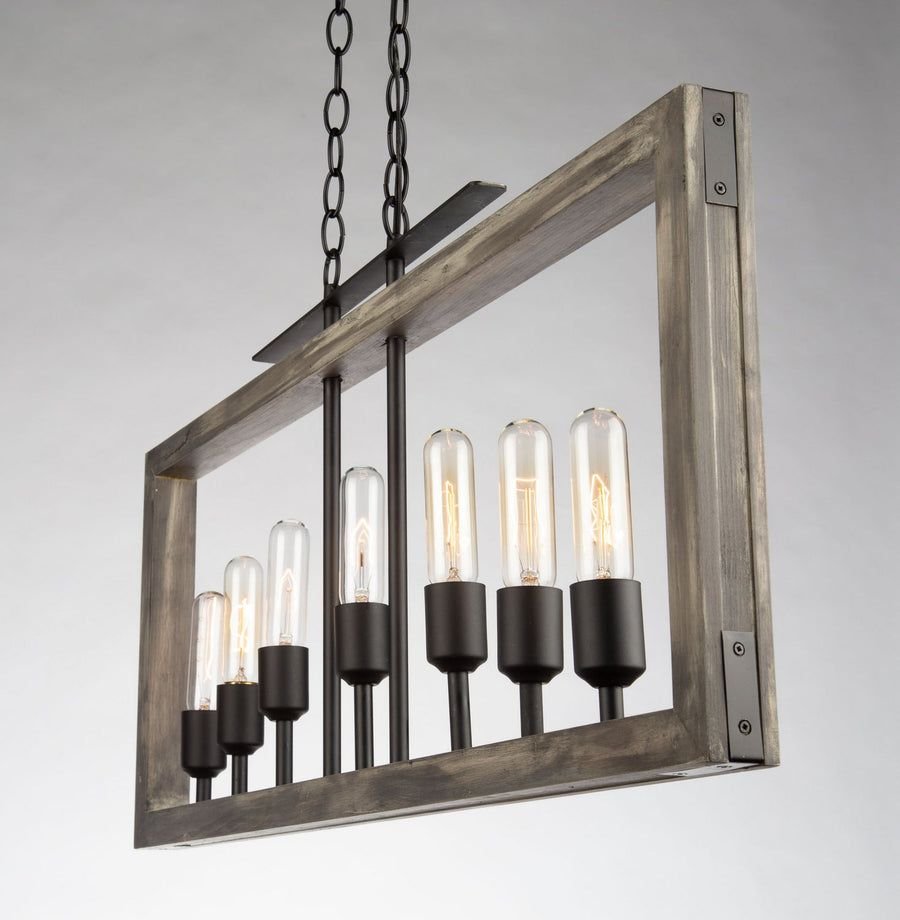 Living room idea with the Gatehouse Linear Chandelier, Artcraft