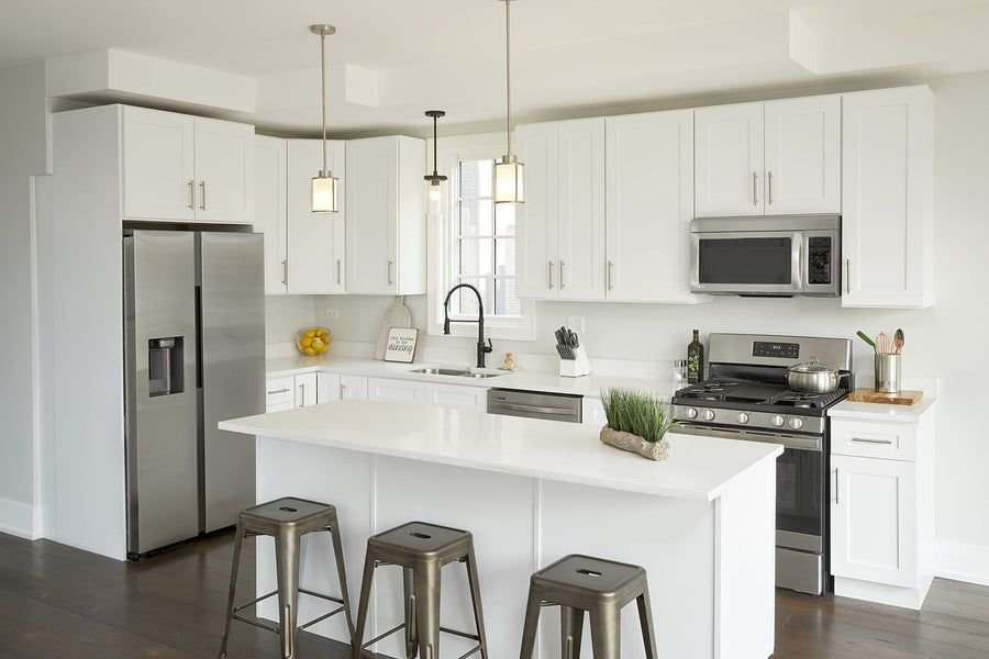 Kitchen idea with the Kinzie® Pre-Rinse Single Handle Spring Kitchen Faucet, Gerber