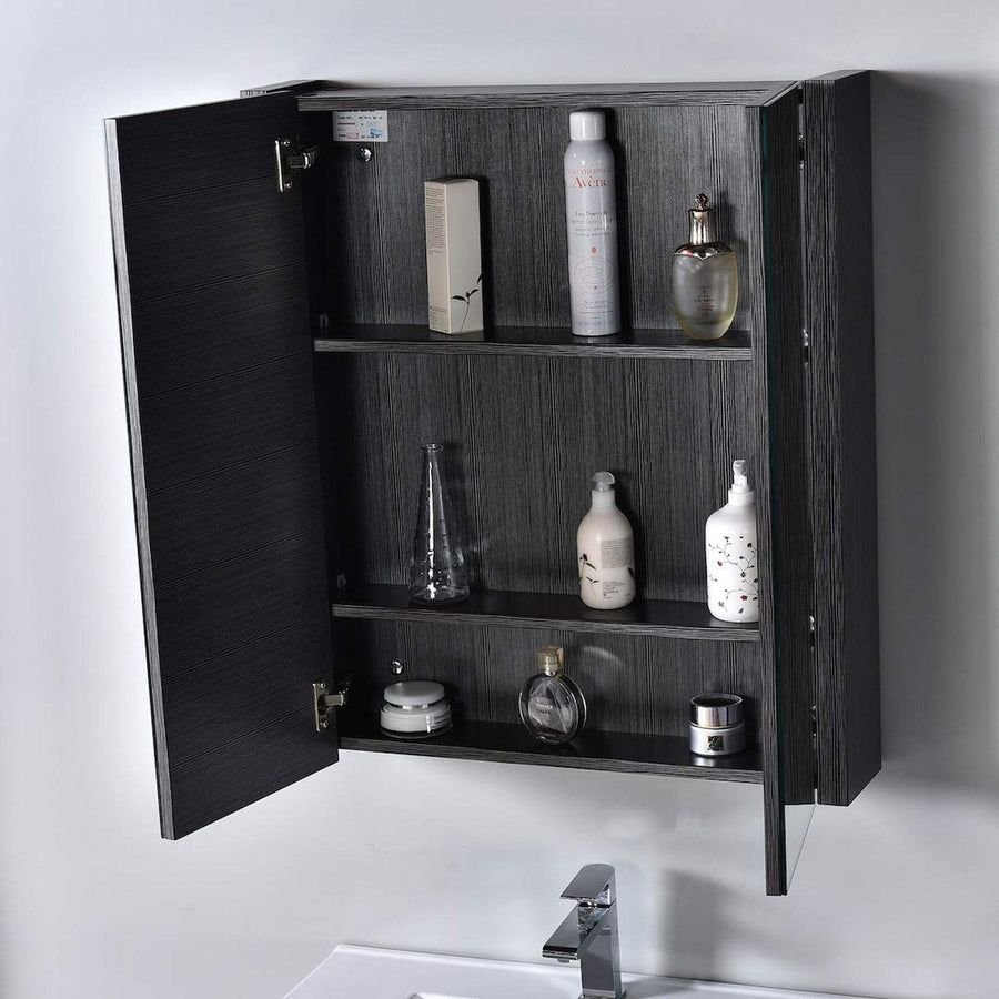 Bathroom idea with the Blossom Milan 30" 2-Door 1-Drawer Silver Gray Freestanding Vanity With, Blossom