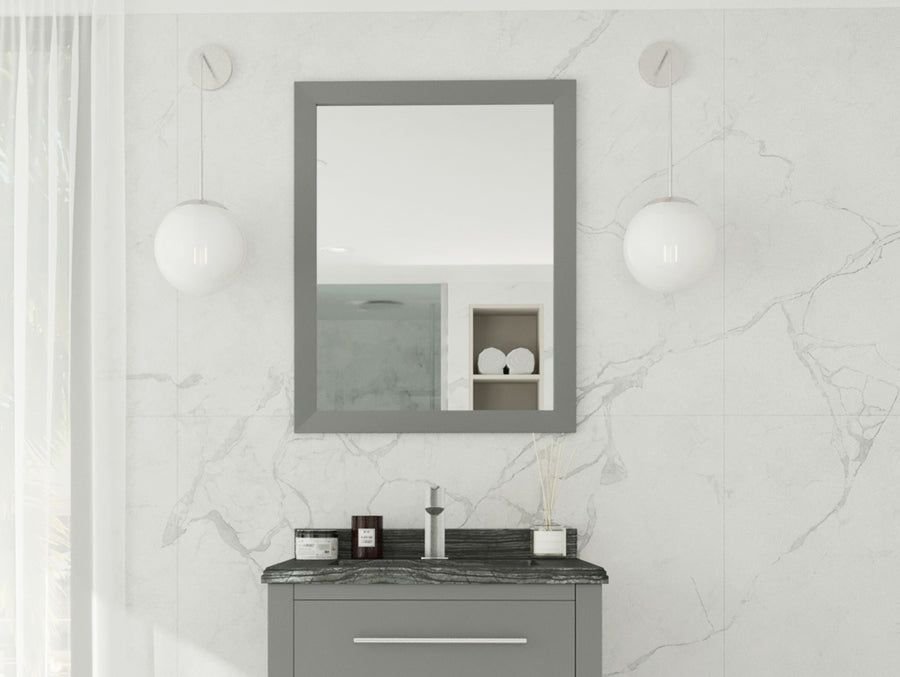 Bathroom idea with the Sterling 24" Framed Rectangular Grey Mirror Laviva 313FF-2430G, Laviva