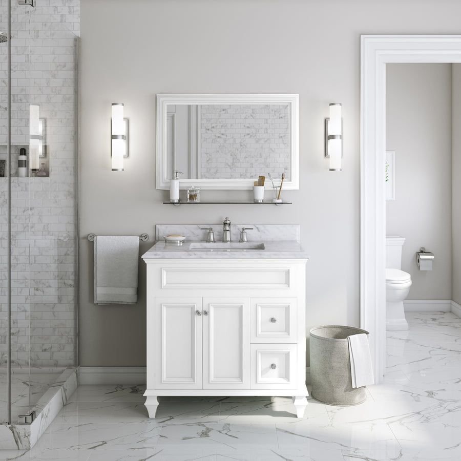 Kitchen idea with the ICERA Presley Vanity Cabinet, 36-in Ocean Grey V-6436.03, ICERA